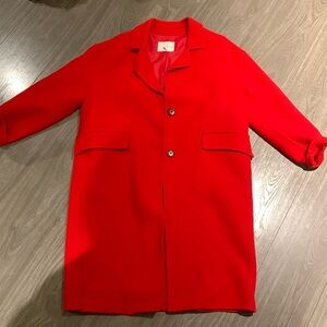 Oak fort red 90% wool coat for sale